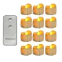12 candele LED elettroniche con telecomando, temporizzazione, lacrime, decorazioni natalizie, per matrimonio, compleanno, confessione, candela flash con telecomando a 2 tasti