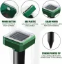 Solar Powered Mole Repellent Stakes 8pk Ultrasonic Gopher Snake Deterrent Waterproof Easy Install Offers Wide Coverage Up to 7500 Square Feet Per Stake for Outdoor Lawns and Gardens