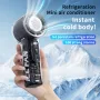 Handheld 100 Wind Speed Ice Cooling Fan USB Small Desktop Portable Cooling High Speed Long Endurance Fan With LED Digital Display