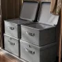 45x35x26cm Large Capacity Fabric Clothes Storage Box Modern Stackable Waterproof Storage Box Multiple Uses Storage Box Extra Large Storage Basket Home Organization Tool