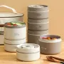 304 Stainless Steel Multi-layer Insulated Lunch Box Portable Thermos Lunch Box Set Bento Box Stackable for Kids Adults School Picnic Fruit Salad Food Container Thermal Lunch Bag