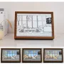 LED Illuminated Artwork Warm Modern Minimalist Design Rechargeable with Real Wood Frame Perfect Night Light and Home Decor Piece