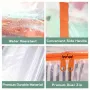 3pcs Extra Large 92L Heavy Duty Clear Moving Bags with Fixed Shoulder Strap Zipper Closure Foldable Water and Stain Resistant Stylish Storage Tote Bag Perfect for Going Out