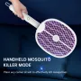 AGSIVO 3 In 1 3000V Cordless Rechargeable Electric Mosquito Bug Zapper Foldable Handheld Mosquito Killing Lamp Fly Trap