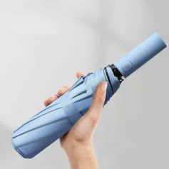 AGSIVO Seyahat Otomatik Katlanır Şemsiye Güneş ve Yağmur 10 Kaburga Güçlendirilmiş Rüzgar Geçirmez UPF 50+ UV Koruması Erkekler ve Kadınlar İçin Otomatik Açılıp Kapanır