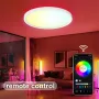30W Smart LED Ceiling Light Dimmable Ceiling Light Fixture 2700K~6500K, RGB Ambient Light Work with Alexa Google Home for Bedroom Living Room