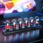 Часы на светодиодах RGB Nixie Tube Clock LED Glows IPS Color Screen DIY Analog Digital Tube Night Lights Gaming Desktop for Home Decoration Idea Gift
