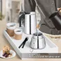 Godmorn Stovetop Espresso Maker, 12cup/600ml Grecas Coffee Maker Moka Pot, Stainless Steel Italian Classic Espresso Moka Pot, Induction Compatible