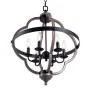 [USA Direct] 6-Light Candle Style Geometric Chandelier Industrial Rustic Indoor Pendant Light Without Bulbs