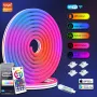LIXINCORDA Smart LED RGB Neon Strip Lights Bluetooth Color Changing Lights LED Silicone Neon Strip Lights WiFi+Bluetooth APP Control Light Strips