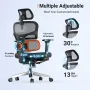 [PRO VERSION] NEWTRAL Ergonomic Office Chair with Footrest High Back Desk Chair with Unique Adjustable Lumbar Support, Backrest, Seat Depth Adjustment, Tilt Function, 4D Armrest Recliner Chair for Home Office