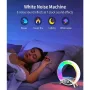Çok İşlevli RGB LED Gece Lambası Saati Bluetooth Hoparlör Renkli Ortam Aydınlatması Kablosuz Şarj Telefon Hızlı Şarj