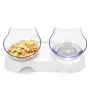Cat Double Bowl Non-slip Pet Food Water Feeder Dish Elevated Stand Pet Supplies Puppy