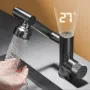 Digital Display 2 Gear Hot Cold Smart Faucet Mounted Wash Sink Hydropower Basin Water Mixer Tap Multifunction Hydropower Basin Faucet
