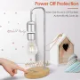 Levitating LED Light Art Piece Wireless Charging 6 Inch 2-5W Energy Efficient Black/Silver Night Light for Bedside & Study