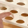 Multi-layer Foldable Anti-drop Egg Organizer Tray with Lid and Handle Egg Holder For Refrigerator-Stackable Egg Storage Container for 24 Eggs Refrigerator Door