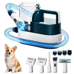 PETEMPO 5 IN 1 Pet Grooming Vacuum Kit, 2.5L Pet Vacuum with 9 Clipper Trimmer Dogs/Cats