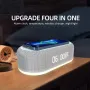4-In-1 Desktop Clock USB Wireless Charging Night Light Thermometer Alarm Clock Wireless Charger Pad Stand Alarm Bedroom Lamp Night Light Desk Clock Temperature Thermometer Fast Charging Dock Station