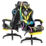 Hoffree Massage Gaming Stoel Voetsteun Draaibare Ergonomische Race Computer Bureaustoel Met LED Bluetooth Luidspreker