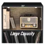 Hommpa Turntable Stand Black Record Player Stand with Vinyl Storage and LED Light Vinyl Record Storage Cabinet Holds Up to 100 Albums Record Player Table for Living Room Bedroom Office