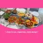 100x60cm Dining Table Rotating Tray Desktop Rotating Storage Rack with 8 Turntable Sets