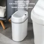 12L Slim Smart Sensor Trash Can Dual Mode Auto-Kick Sensor Home Sensing Automatic Trash Can Bathroom Side Seam Large Capacity Trash Can Creative With Lid Trash Can