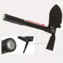 Bärbar hopfällbar multifunktionell trädgårdsspade med extra verktyg utomhus bergsklättring liten minispade fiske campingspade spade