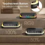 3 in 1 LED Symphony Night Lights Digital Clock Display 15W Wireless Charging Mobile Phone Holder Adjustable Brightness Bedroom Night Light