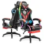 Hoffree Massage Gaming Stoel Voetsteun Draaibare Ergonomische Race Computer Bureaustoel Met LED Bluetooth Luidspreker