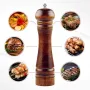 Classic Manual Salt Mill Wooden Pepper Grinder Set Salt Grinder Refillable Pepper Mill Pepper Grinder for Kitchen