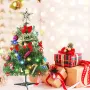 Christmas Tree With LED Lights 50cm Christmas Tree With Hanging Ornaments Star Tree Decorations Table Decorations for Office Home Kitchen