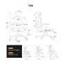 [Phiên bản tiêu chuẩn] Ghế văn phòng công thái học NEWTRAL Ghế làm việc lưng cao có hỗ trợ thắt lưng có thể điều chỉnh độc đáo, tựa lưng có thể điều chỉnh và độ sâu của mặt ghế, chức năng nghiêng, tựa đầu 3D, tay vịn, ghế máy tính màu đen