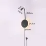 Wall Mounted Reading Lamp with USB Port Bedside Spot light American Style Adjustable Angle Modern Wall Mounted LED Bed Lamp