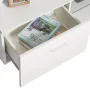 Woodyhome High Gloss TV Stand with LED Lights 2 Drawers Cabinet Unit Storage Entertainment for TVs up to 59 Inches