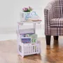 Meja Kopi Meja Kamar Tidur Balkon Meja Samping Meja Bundar Kecil Eropa 36 * 46 * 23.5cm Rak Penyimpanan Organizer Untuk Rumah Kantor
