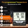 BALDR Split Dual Probe Food Thermometer Large Screen Electronic Food Thermometer Intelligent Split Digital Display Dual Probe Barbecue Fork Temperature Warning
