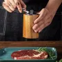 Manual Wooden Peppercorn Black Pepper Grinder Pepper Grinder Kitchen Manual Solid Wood Pepper Mill Household Sea Salt Pepper Grinding Bottle