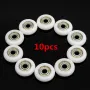10pcs Nylon Plastic Carbon Steel Bearings Pulley Wheels Embedded Ball Bearings 5*23*7mm