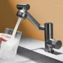Digital Display 2 Gear Hot Cold Smart Faucet Mounted Wash Sink Hydropower Basin Water Mixer Tap Multifunction Hydropower Basin Faucet