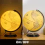 12\ Illuminated World Globe 720° Rotating Education Cartography Map W/ LED Light