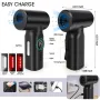 2 In 1 6000mAh Cordless Portable Digital Display Air Duster Blower Vacuum Cleaner Portable Car Vacuum Cleaner Compressed Air Blower for Keyboard Computer Car Washing