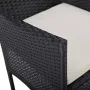 3 Piece Garden Dining Set Black