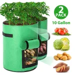 2pcs Grow Bags Tvird Planter Pot Fruit Flower Vegetable Tomato Potato Reusable Bag