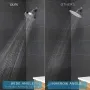 6\ High Pressure Rain Shower Head Pressure-boosting Fully-plated Lotus-shaped with Bend Pipe Bathroom Rainfall Shower Head Black Silvery Angle Adjustable Showerhead