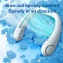 AGSIVO USB Rechargeable Bladeless Neck Fan 3000mAh Battery LED Display 3 Speeds Cooling Fan For Indoor and Outdoor