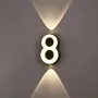 LED Wall Lamp AC85~265V 7W Digit Number IP65 Waterproof Outdoor Wall Lamp Modern Style LED Lamp