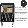 Hommpa Turntable Stand Black Record Player Stand with Vinyl Storage and LED Light Vinyl Record Storage Cabinet Holds Up to 100 Albums Record Player Table for Living Room Bedroom Office