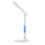 Lámpara de escritorio de 14 LED con puerto USB, lámpara de lectura plegable, regulador de intensidad, luz de control táctil
