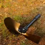 Bärbar hopfällbar multifunktionell trädgårdsspade med extra verktyg utomhus bergsklättring liten minispade fiske campingspade spade