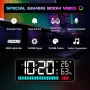 Multifunction 1200mAh Rhythm Light Bar LED Dual Alarm Clock 15 RGB Color Sound Control Night Light Digital Thermometer Hygrometer Audio Companion